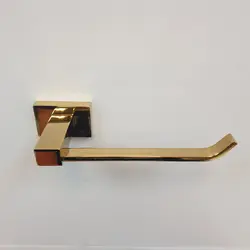 خرید و قیمت جای رول دستمال توالت دیواری سرویس دستشویی و حمام طلایی کوتاه - فروشگاه اینترنتی سام