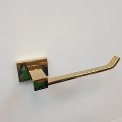 خرید و قیمت جای رول دستمال توالت دیواری سرویس دستشویی و حمام طلایی کوتاه - فروشگاه اینترنتی سام