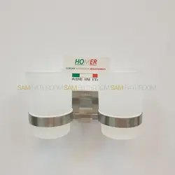 خرید و قیمت جای مسواک دوبل دیواری استیل برند هامر - فروشگاه اینترنتی سام