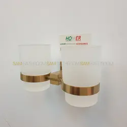 خرید و قیمت جای مسواک دوبل دیواری طوسی مات - فروشگاه اینترنتی سام