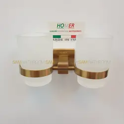 خرید و قیمت جای مسواک دوبل دیواری طوسی مات - فروشگاه اینترنتی سام