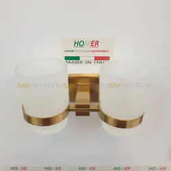 خرید و قیمت جای مسواک دوبل دیواری طلایی مات - فروشگاه اینترنتی سام