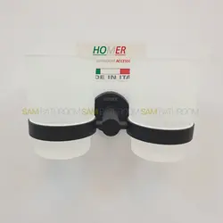 خرید و قیمت جای مسواک دوبل دیواری مشکی مات دیوابرند هامر - فروشگاه اینترنتی سام