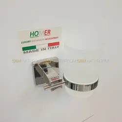 خرید و قیمت جای مسواک دیواری استیل کروم برند هامر ایتالیا - فروشگاه اینترنتی سام