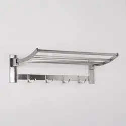 رخت اویز تمام استیل دیواری حمام ۵۰ سانت رنگ استیل مات - فروشگاه اینترنتی سام