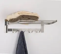 رخت اویز تمام استیل دیواری حمام ۵۰ سانت رنگ استیل مات - فروشگاه اینترنتی سام