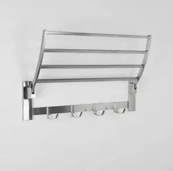 رخت اویز تمام استیل دیواری حمام ۵۰ سانت رنگ استیل مات - فروشگاه اینترنتی سام