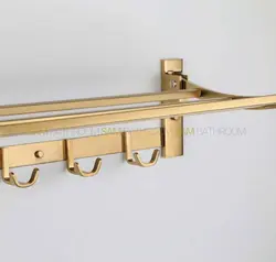 رخت اویز تمام استیل دیواری حمام ۵۰ سانت رنگ طلایی مات - فروشگاه اینترنتی سام