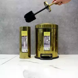 سطل و برس 5 لیتر پدالی SMART (طلایی براق) - فروشگاه اینترنتی سام