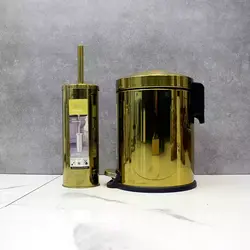 سطل و برس 5 لیتر پدالی SMART (طلایی براق) - فروشگاه اینترنتی سام