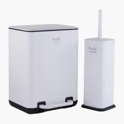 سطل و برس۶لیتری اودی هوم پدالی سفید مات - فروشگاه سام