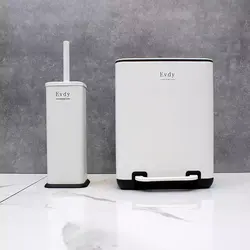 سطل و برس۶لیتری اودی هوم پدالی سفید مات - فروشگاه سام