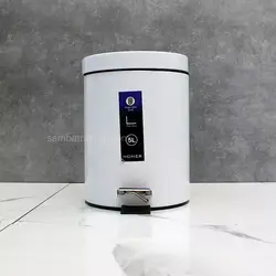 سطل5 لیتر سفید گرد پدالی - فروشگاه سام