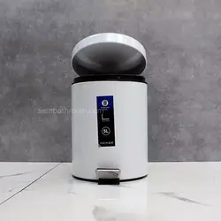 سطل5 لیتر سفید گرد پدالی - فروشگاه سام