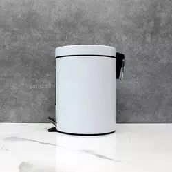 سطل5 لیتر سفید گرد پدالی - فروشگاه سام