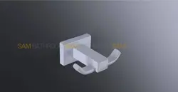 خرید و قیمت آویز دو شاخه دیواری سفید زمرد سرویس دستشویی و حمام - فروشگاه اینترنتی سام