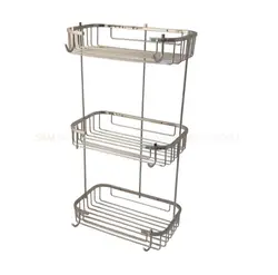 قیمت و خرید سبد مستطیل سه طبقه حمام(استیل مات) - فروشگاه اینترنتی سام