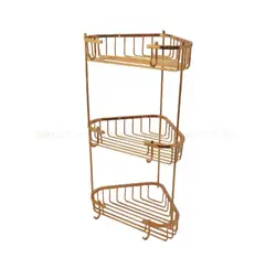 خرید و قیمت کنج حمام سه طبقه دیواری (طلایی براق) - فروشگاه اینترنتی سام