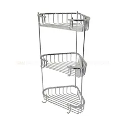 خرید و قیمت کنج حمام سه طبقه دیواری (کروم) - فروشگاه اینترنتی سام