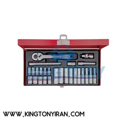 جعبه بكس ١/٤ درايو ۲۶ عددي اينچي كينگ توني مدل 2526SR