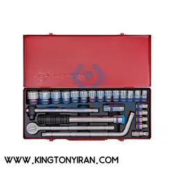 جعبه بکس ۱/۲درایو ۲۴ عددی میلیمتری کینگ تونی مدل 4024MR