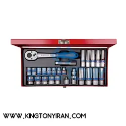 جعبه بکس ۳/۸ درایو ۲۶ عددی اينچي  کینگ تونی مدل 3027SR