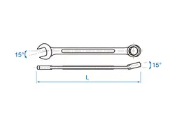 آچار یکسر رینگ و یکسر تخت میلیمتر کینگ تونی