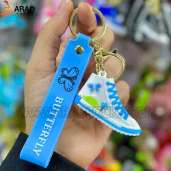 جاکلیدی سیلیکونی طرح کتانی آبی