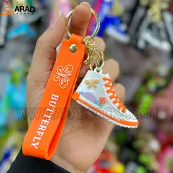 جاکلیدی سیلیکونی طرح کتانی نارنجی