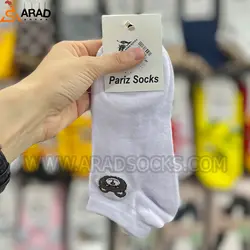 جوراب مچی طرح خرسی سفید