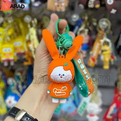 جاکلیدی سیلیکونی فشاری طرح خرگوش نارنجی