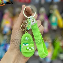 جاکلیدی سیلیکونی طرح دمپایی