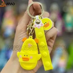 جاکلیدی سیلیکونی طرح دمپایی