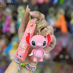 جاکلیدی سیلیکونی طرح استیج صورتی