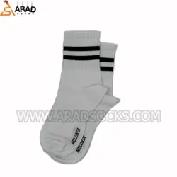 جوراب ساقدار دوخط سفید