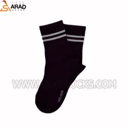 جوراب ساقدار دوخط بادمجونی
