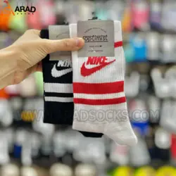 جوراب ساقدار طرح نایکی دو خط