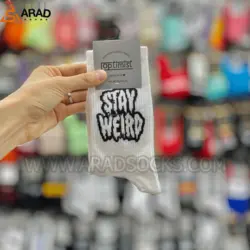 جوراب ساقدار طرح stay weird