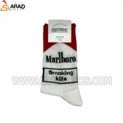 جوراب ساقدار طرح سیگار مارلبرو