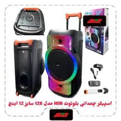 اسپیکر چمدانی بلوتوث NDR مدل 128 سایز 12 اینچ