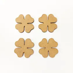 اکسسوری چوبی زیورآلات 4 عددی 4.5 سانتی متر کد ac49