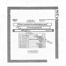 سوالات کاردانی به کارشناسی سراسری فوریت های پزشکی – سال 91