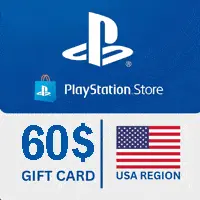 گیفت کارت 60 دلاری پلی استیشن امریکا PSN