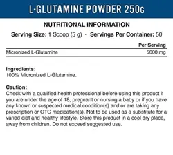ال-گلوتامین اپلاید نوتریشن Applied Nutrition L-Glutamine Powder - فروشگاه ورزش سلامتی