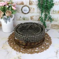 سبد نون و سبزی حصیری دایره (2تایی) - کلبه هنر