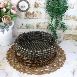 سبد نون و سبزی حصیری دایره (2تایی) - کلبه هنر