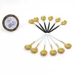 ست قاشق چای خوری روکش دار طلایی - کلبه هنر