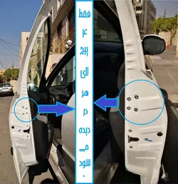 پک ضدسرقت درب پژو ۲۰۶ هاچبک پانوراما با کورکن و حفاظ کاپوت