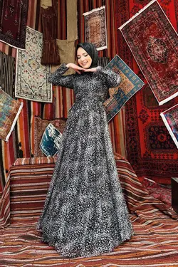 لباس بلند – لباس مجلسی زنانه بیم مد Bym Fashion اورجینال 4084