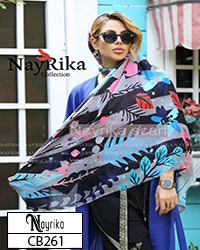 روسری نخی سایز 140 طرحدار رنگی جذاب و شاد کد CB234